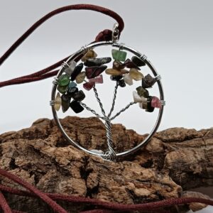 COLLARES ÁRBOL DE LA VIDA CUARZO TURMALINA DE COLORES