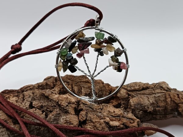 COLLARES ÁRBOL DE LA VIDA CUARZO TURMALINA DE COLORES