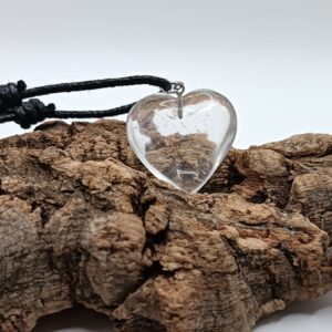 COLLARES DE CORAZÓN CUARZO CRISTAL