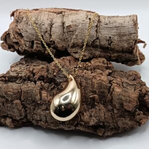 COLLARES DE ACERO INOXIDABLES BAÑADOS EN ORO GOTA
