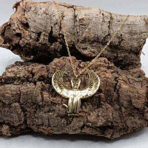 COLLARES DE ACERO INOXIDABLE BAÑADOS EN ORO DIOSA ISIS