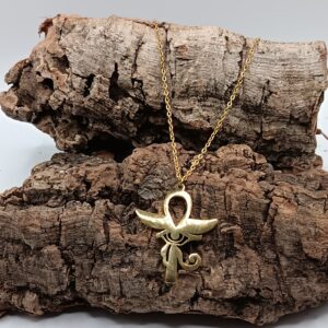 COLLARES DE ACERO INOXIDABLE BAÑADOS EN ORO OJO DE HORUS