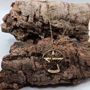 COLLARES DE ACERO INOXIDABLE BAÑADOS EN ORO TETRAGRAMATON 2