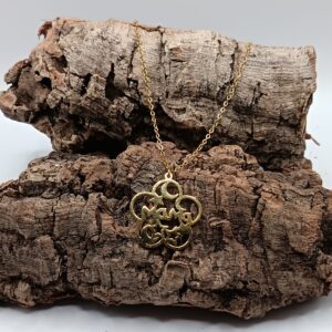 COLLARES DE ACERO INOXIDABLE BAÑADOS EN ORO MAMÁ CON ESTRELLAS