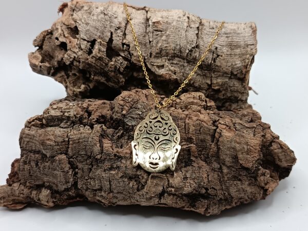 COLLARES DE ACERO INOXIDABLE BAÑADOS EN ORO SHAKYAMUNI