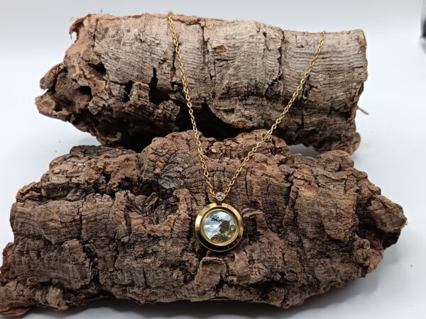 COLLARES DE ACERO INOXIDABLE BAÑADOS EN ORO HOJA, INFINITO, MANO DE FATIMA