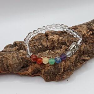 7 CHACRAS CON BUDA EN CUARZO CRISTAL