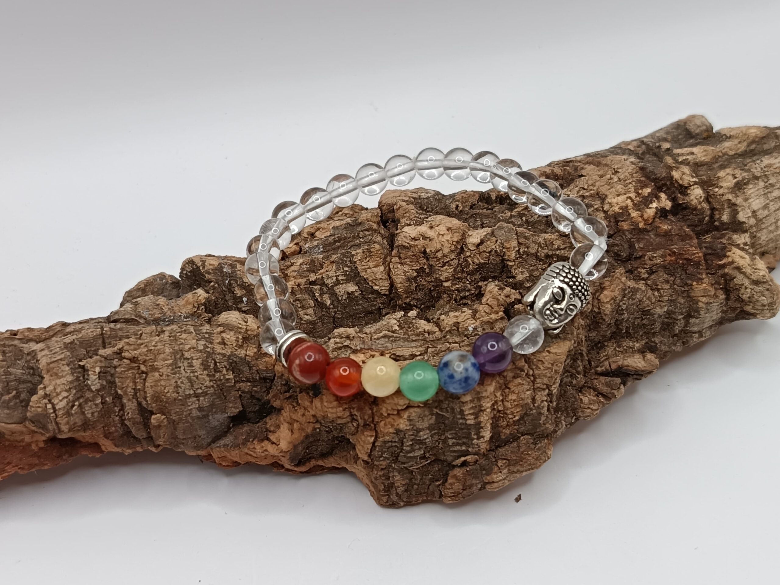 7 CHACRAS CON BUDA EN CUARZO CRISTAL