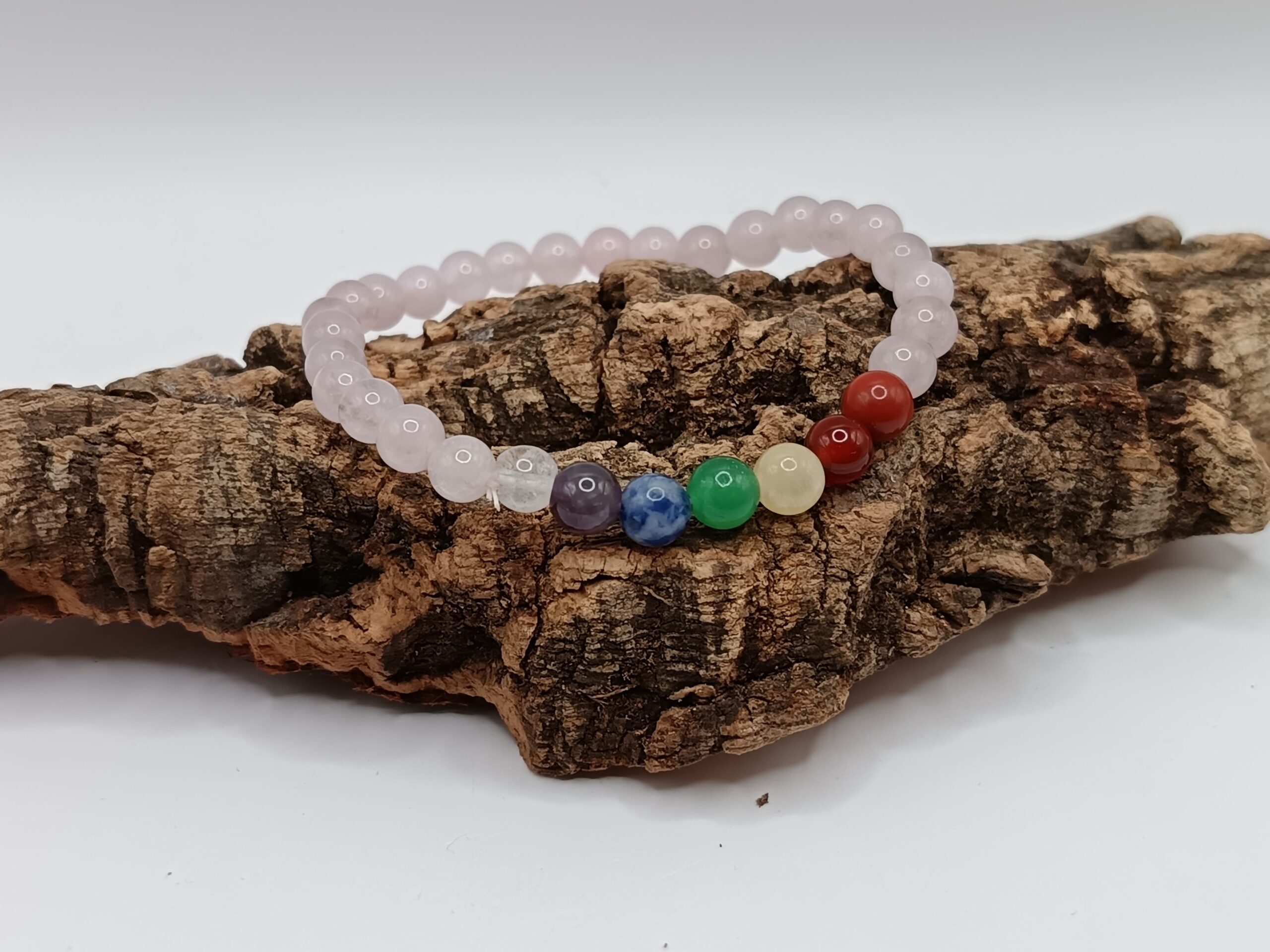 7 CHACRAS CON CUARZO ROSA