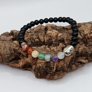 7 CHACRAS CON OBSIDIANA Y BUDA