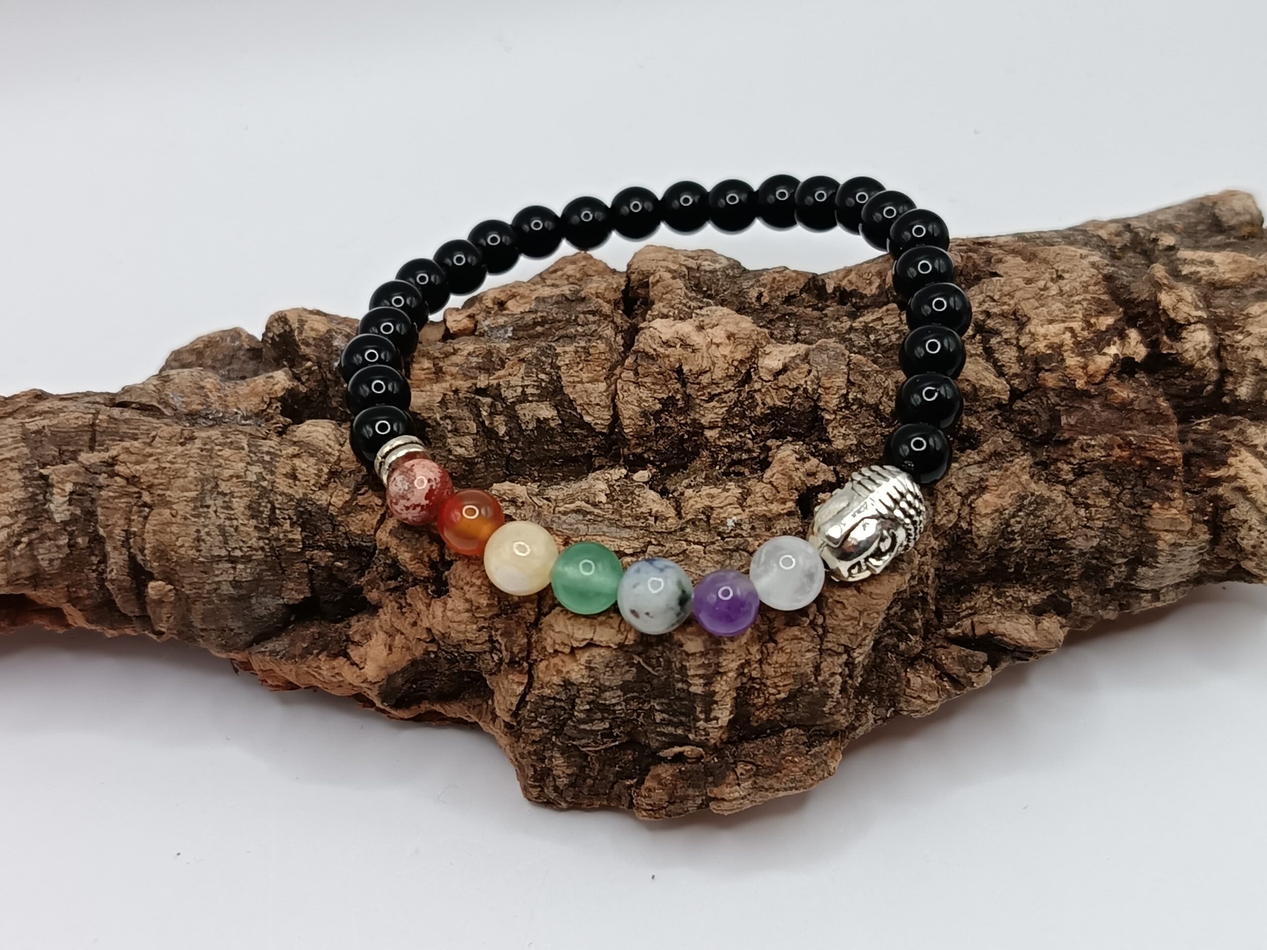 7 CHACRAS CON OBSIDIANA Y BUDA