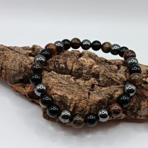 HEMATITE, OJO DE HIERRO Y OBSIDIANA