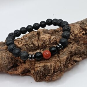 3 PIEDRAS OBSIDIANA, HEMATITE Y JASPE ROJO