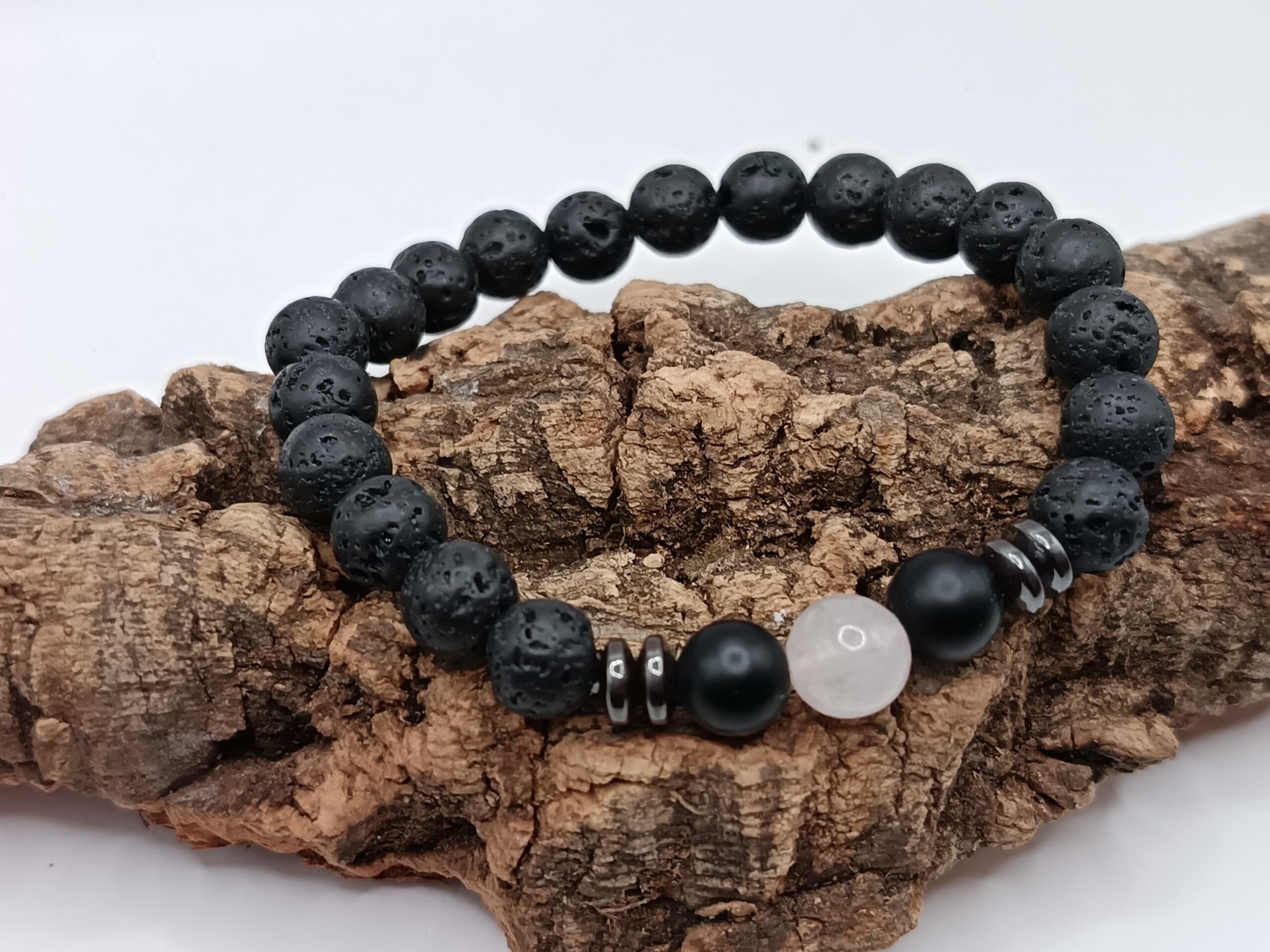 3 PIEDRAS OBSIDIANA, HEMATITE Y CUARZO ROSA