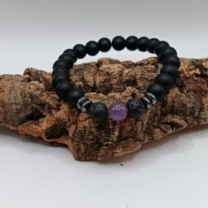 3 PIEDRAS OBSIDIANA,HEMATITE Y AMATISTA