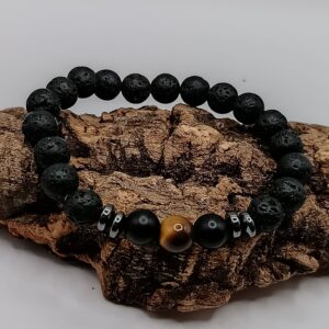 3 PIEDRAS OBSIDIANA, HEMATITE Y OJO DE TIGRE