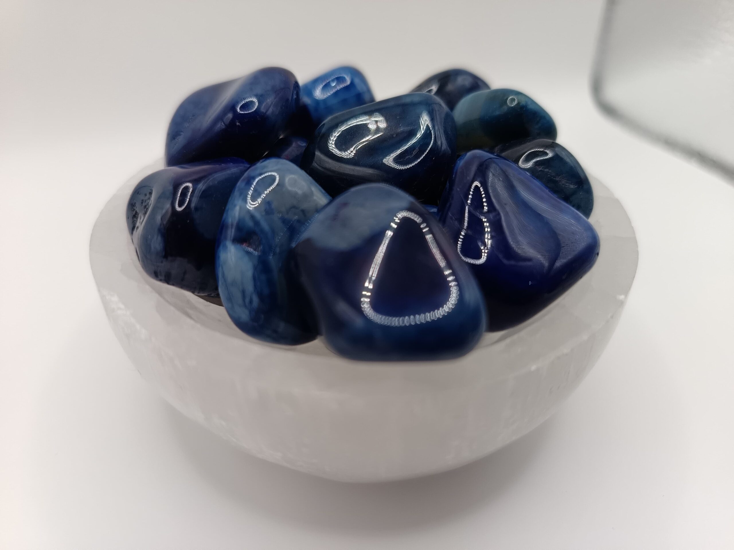 CANTO RODADOS DE ÁGATA AZUL