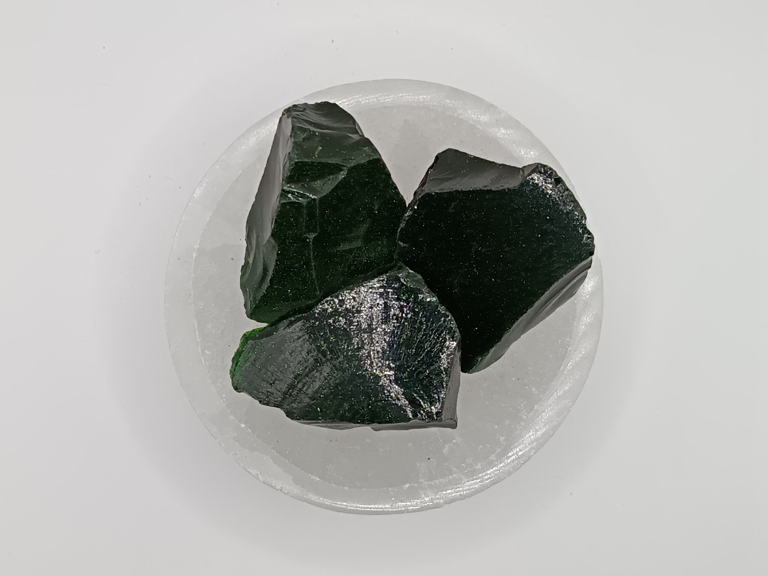 OBSIDIANA VERDE EN BRUTO