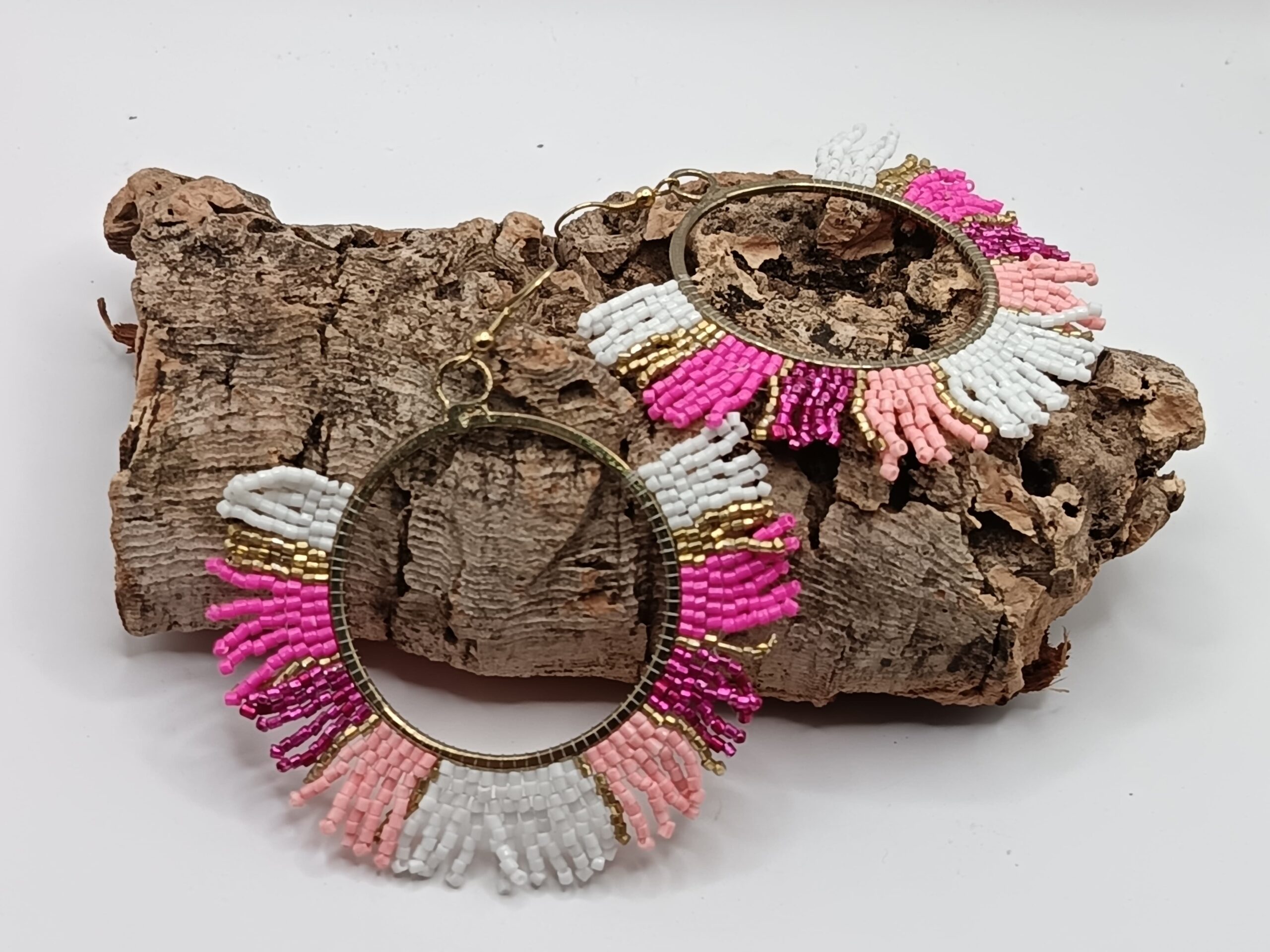 PENDIENTES OCEAN DE ROSAS ROSA